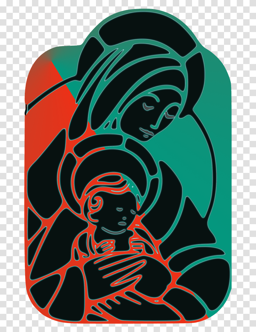 Jesus And Mary Clipart, Floral Design, Pattern, Modern Art Transparent Png