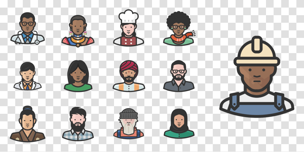 Jesus Beard Diverse Customer Icon, Person, Human, Chef, Face Transparent Png