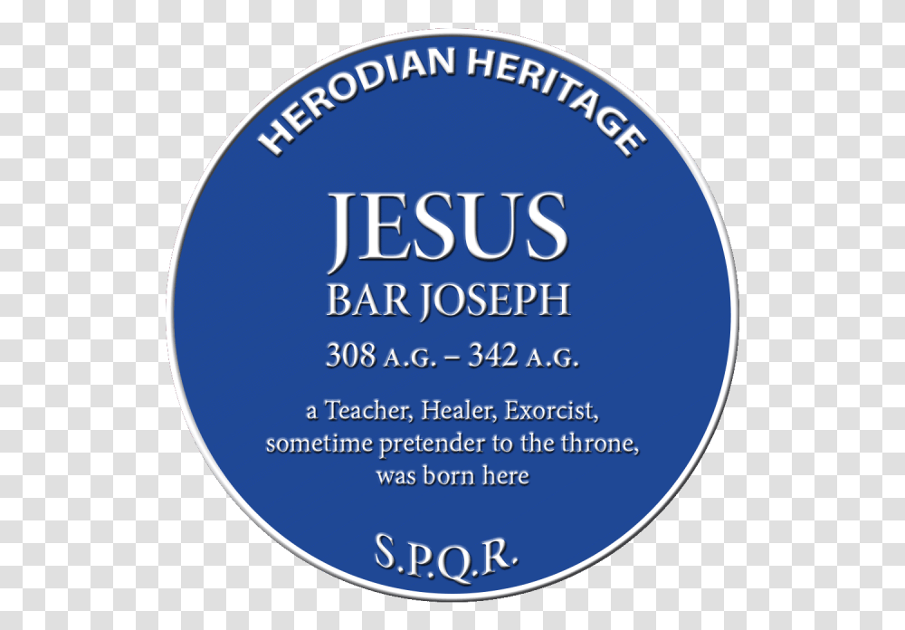 Jesus Blue Plaque Circle, Label, Sticker, Word Transparent Png