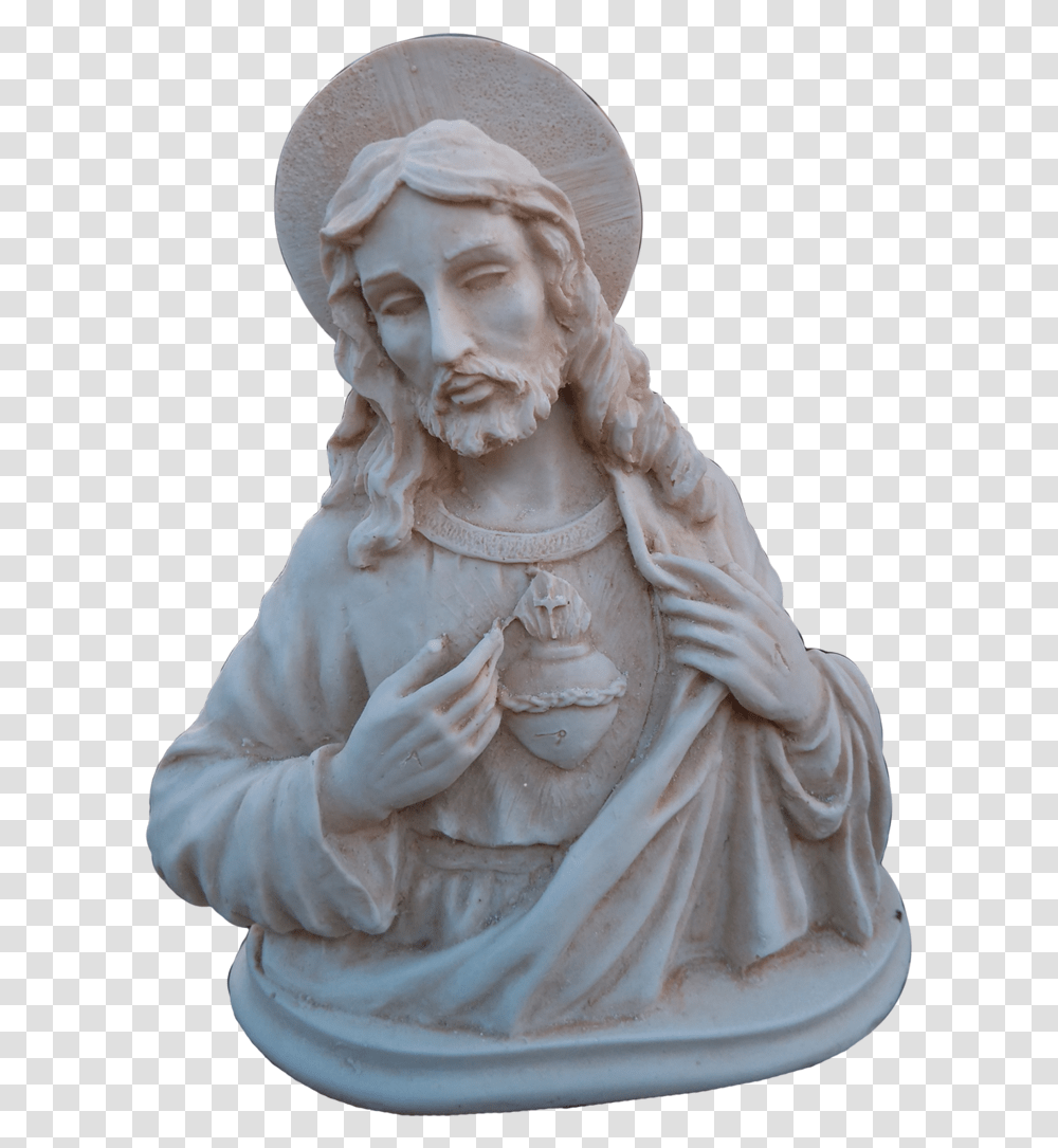 Jesus Bust 14cm Statue, Figurine, Sculpture, Person Transparent Png