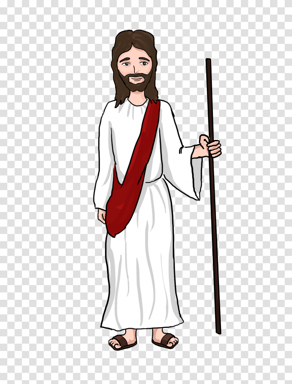 Jesus Cartoon Cliparts, Person, Human, Stick, Performer Transparent Png