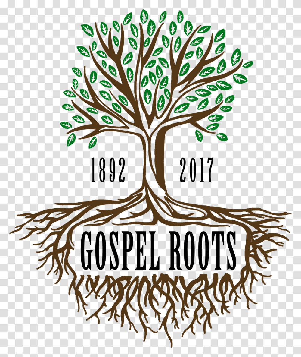 Jesus Christ And Him Crucified Tree With Writing In Roots, Plant Transparent Png