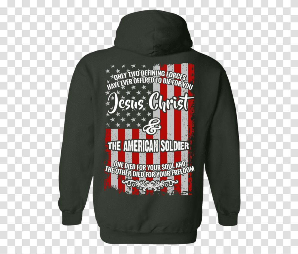 Jesus Christ And The American Soldier Hoodiessweatshirts Shirt, Apparel, Sleeve, Sweater Transparent Png