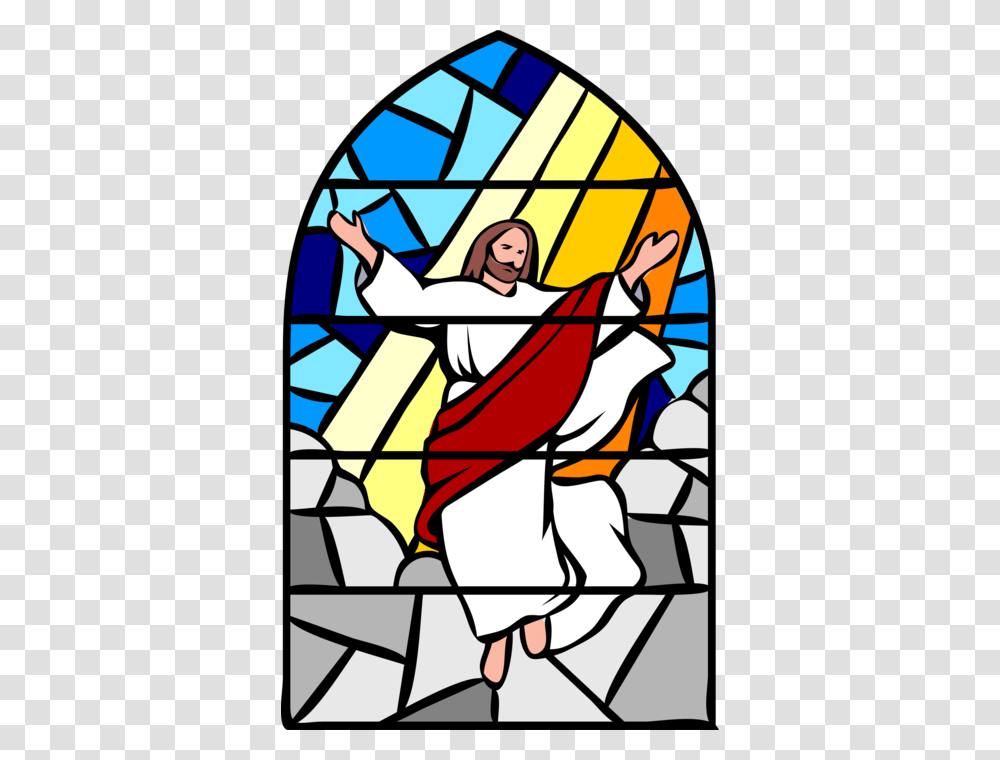 Jesus Christ Ascends Into Heaven, Stained Glass Transparent Png