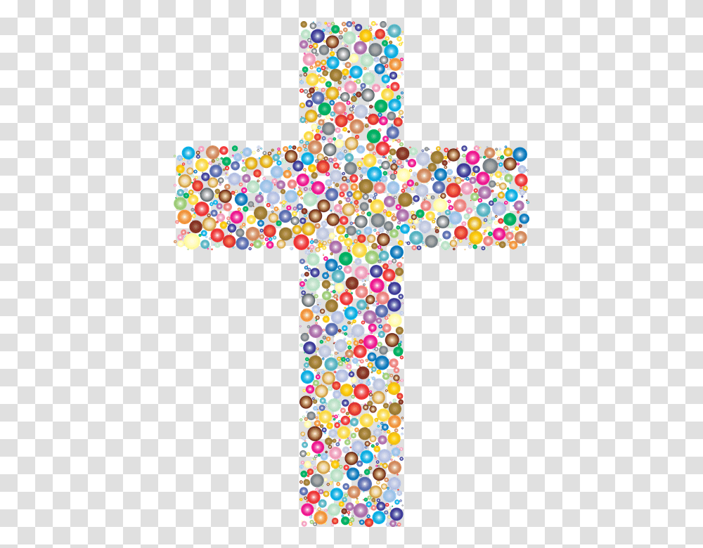 Jesus Christ Cross Crucifix Christian Catholic Colorful Cross Background, Alphabet, Sweets, Food Transparent Png