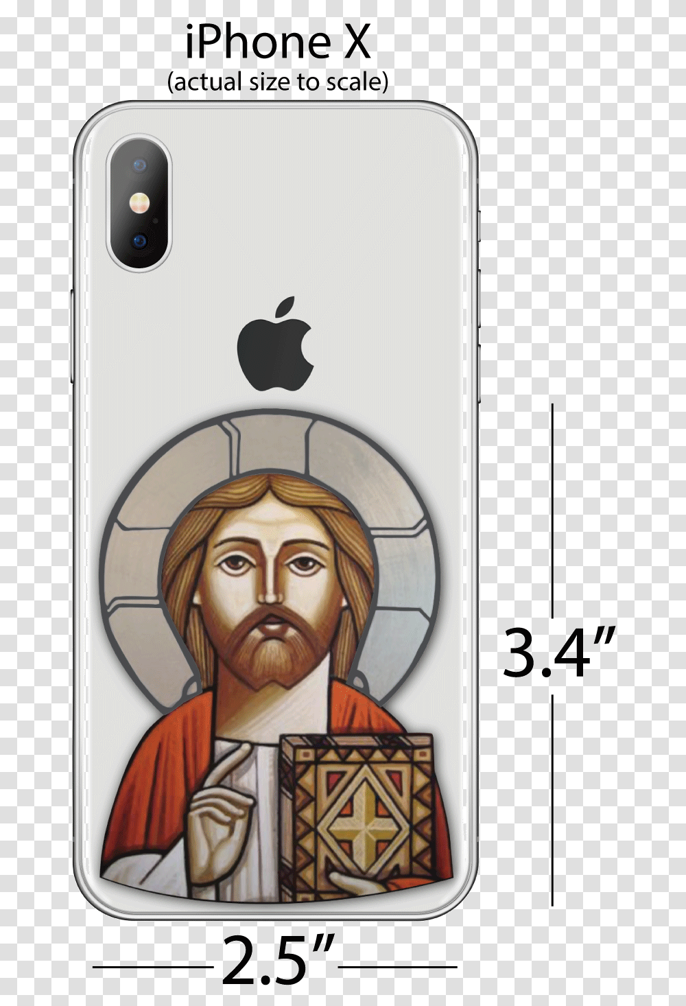 Jesus Christ Icon SkinClass Coptic Icon Of Christ, Mobile Phone, Electronics, Cell Phone, Person Transparent Png