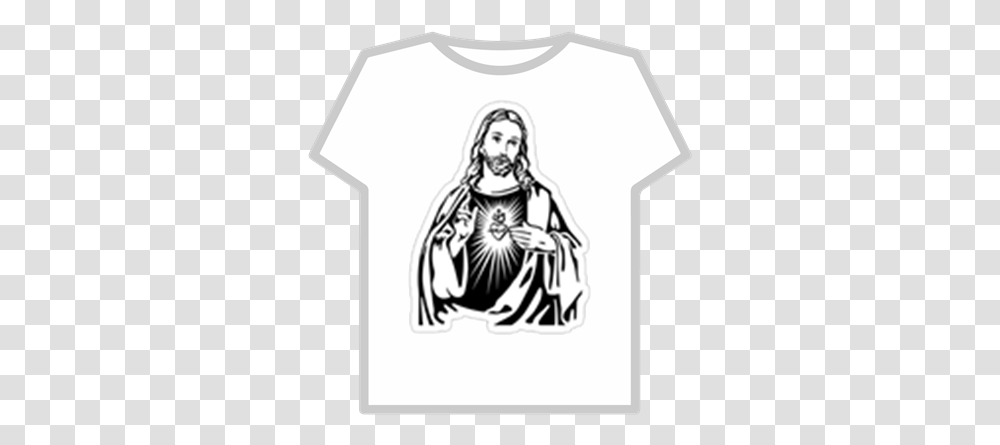 Jesus Christ Roblox Sacred Heart Of Jesus Clipart, Clothing, Apparel, Person, Human Transparent Png