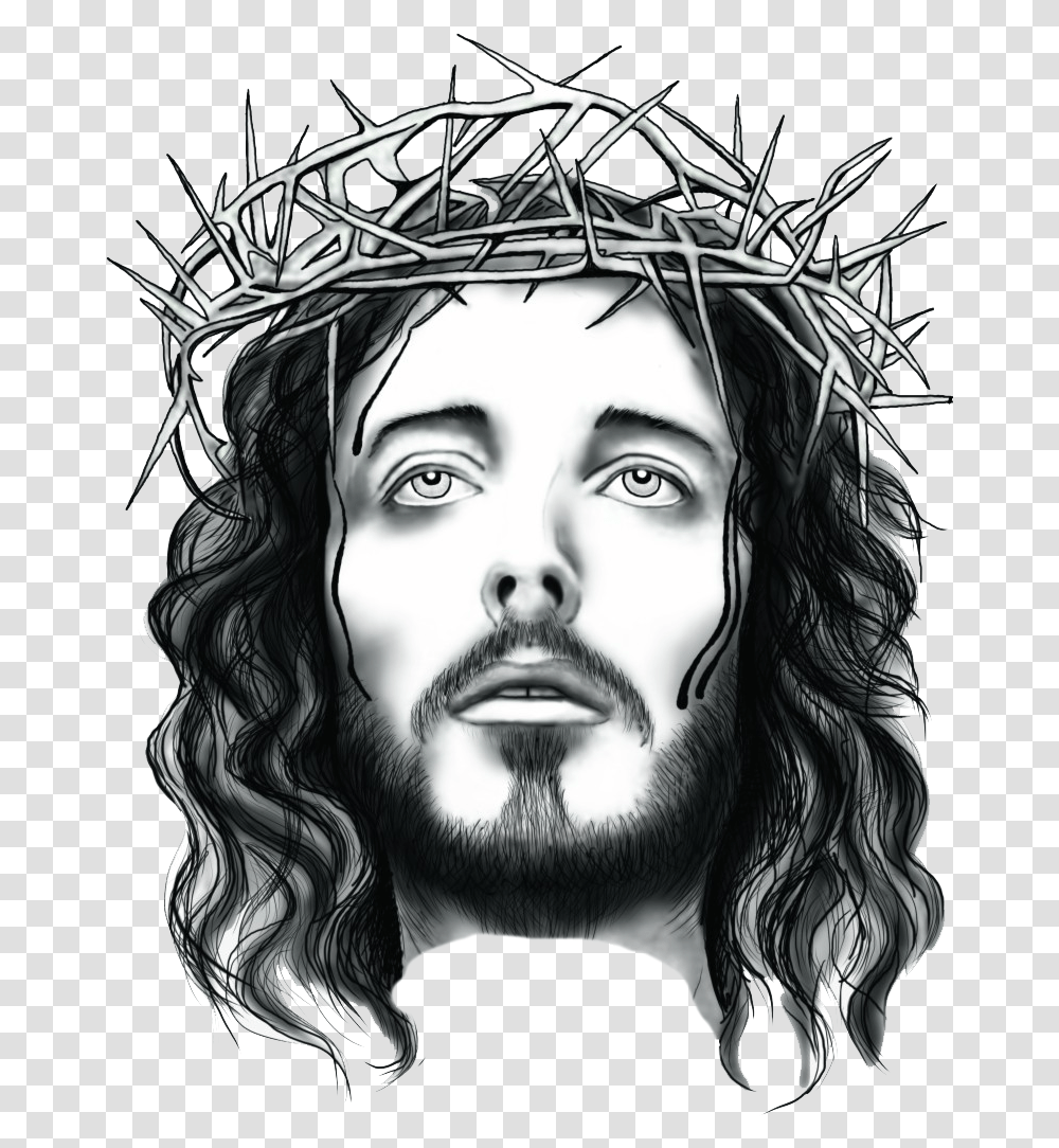 Jesus Clipart, Drawing, Person, Face, Sketch Transparent Png