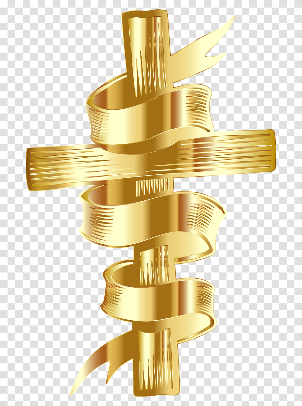 Jesus Cross Gold La Santa Cruz En Oro, Lamp, Text, Bronze, Treasure Transparent Png