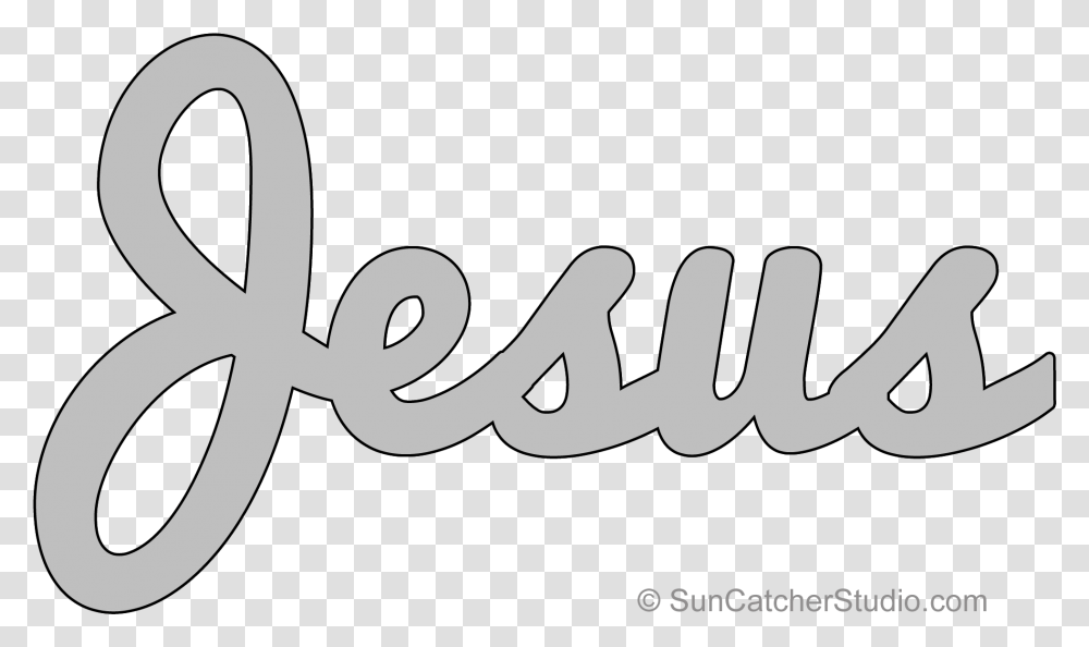 Jesus Cross Word Outline Jesus Word Clip Art, Alphabet, Handwriting, Calligraphy Transparent Png