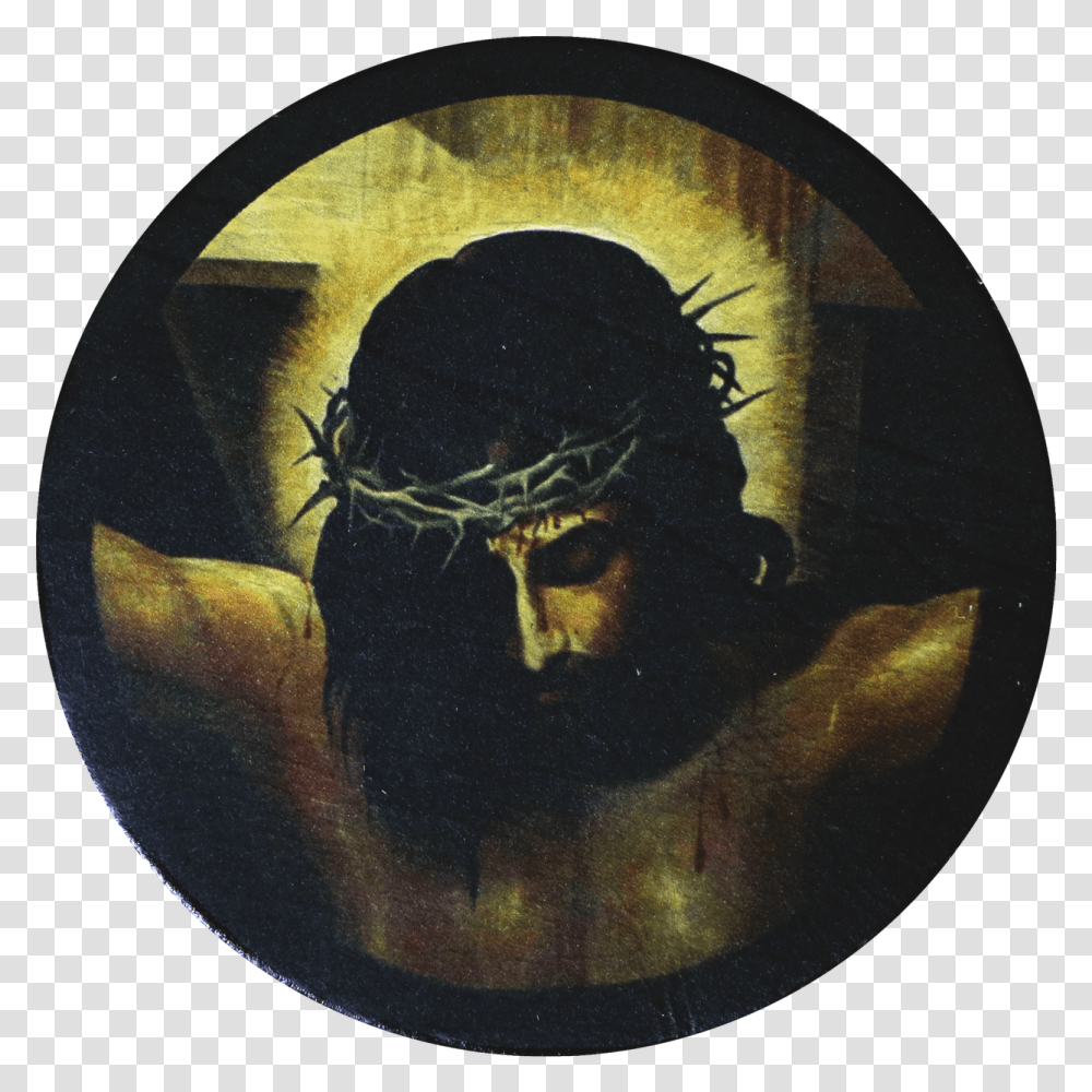 Jesus Crown Of Thorns Circle, Person, Human, Painting, Art Transparent Png