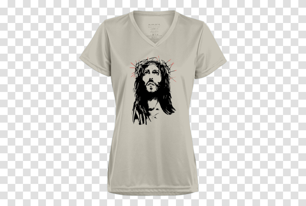 Jesus Crown Of Thorns Short Sleeve, Clothing, Apparel, T-Shirt Transparent Png