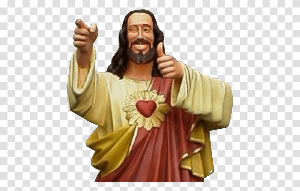 Jesus Dogma Buddy Christ Thumb Signal Jesus Christ Funny, Person, Face, Costume, Finger Transparent Png