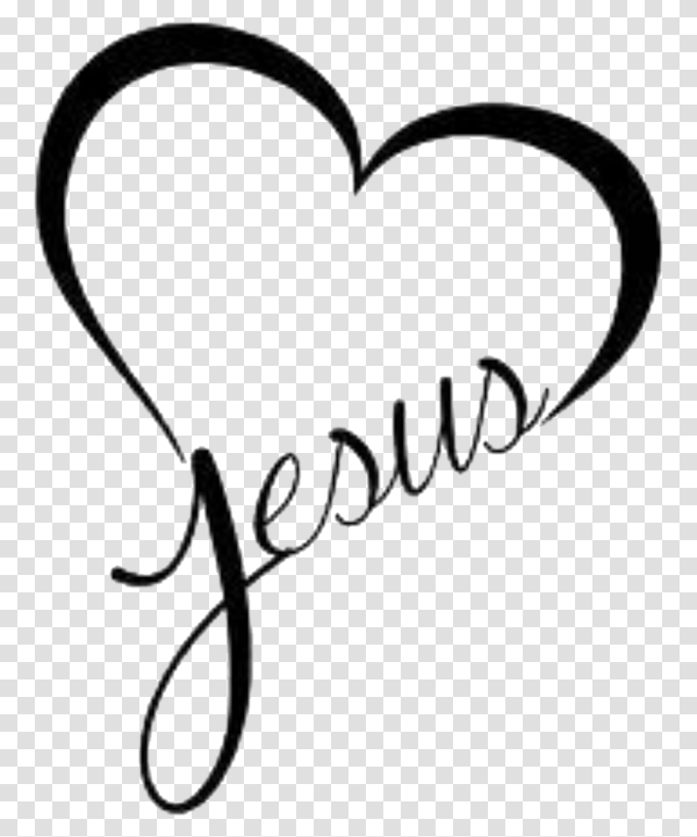 Jesus Heart Clip Art Clipart Heart With Jesus, Handwriting, Bow, Signature Transparent Png