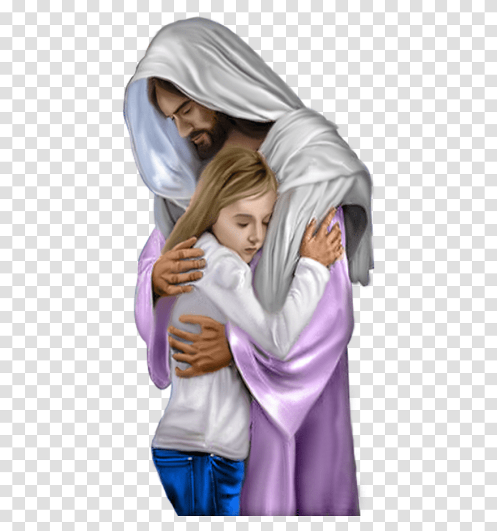 Jesus Hugging Children, Person, Human, People Transparent Png