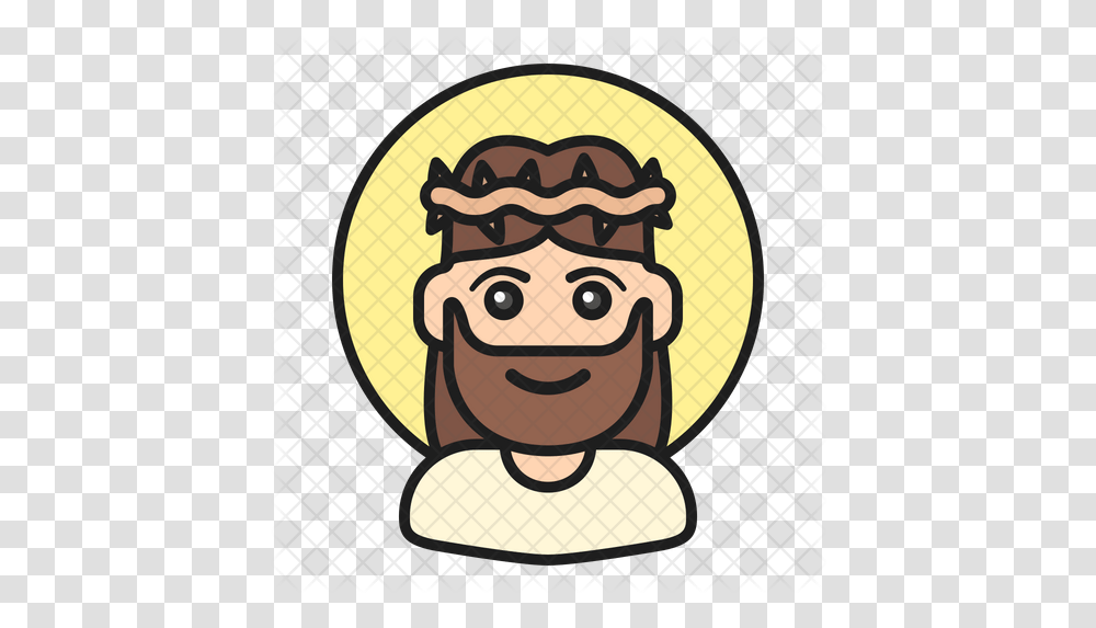 Jesus Icon Cartoon, Label, Text, Poster, Advertisement Transparent Png