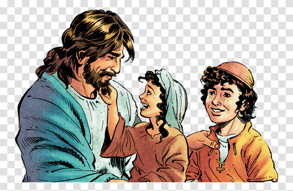 Jesus Jesus With Kids, Helmet, Apparel, Person Transparent Png