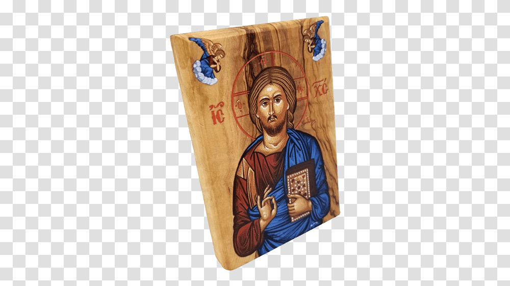 Jesus King Of The Universe Olive Wood Color Icon Prophet, Person, Art, Prayer, Worship Transparent Png