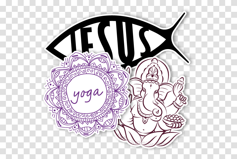 Jesus Logo Ganesha Vector With Modak, Doodle, Drawing, Label Transparent Png