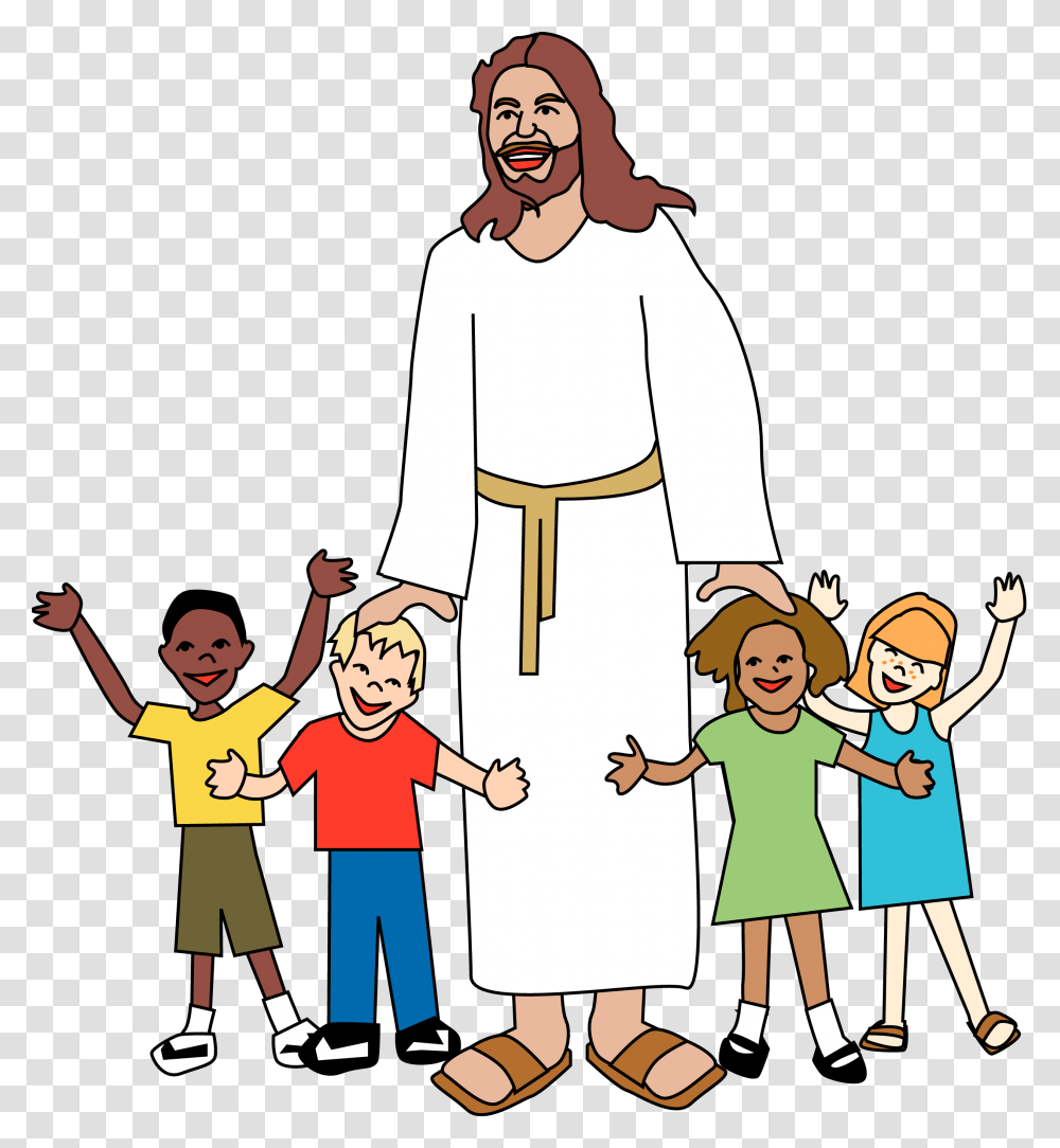 Jesus Loves You Clipart Of With Child Winging, People, Person, Human, Family Transparent Png