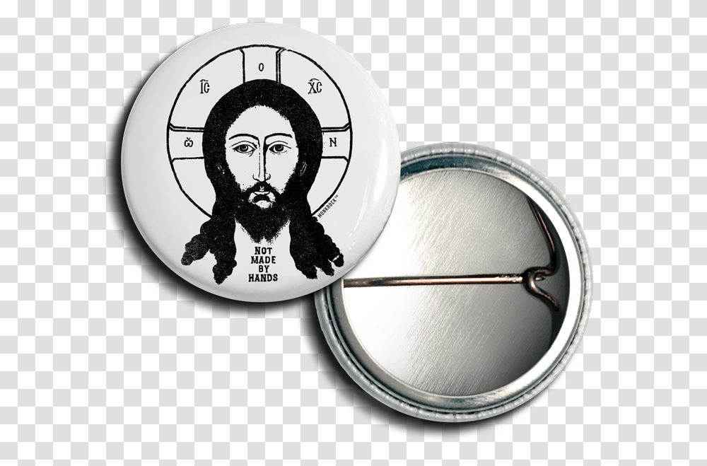 Jesus Not Made By Hands ButtonClass Rule Of Saint Benedict, Face Makeup, Cosmetics, Person, Human Transparent Png