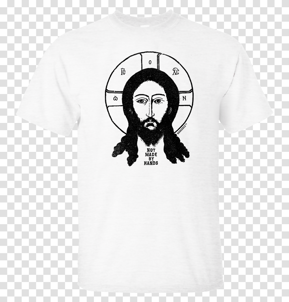 Jesus Not Made By Hands TeeClass Rule Of Saint Benedict, Apparel, T-Shirt, Person Transparent Png