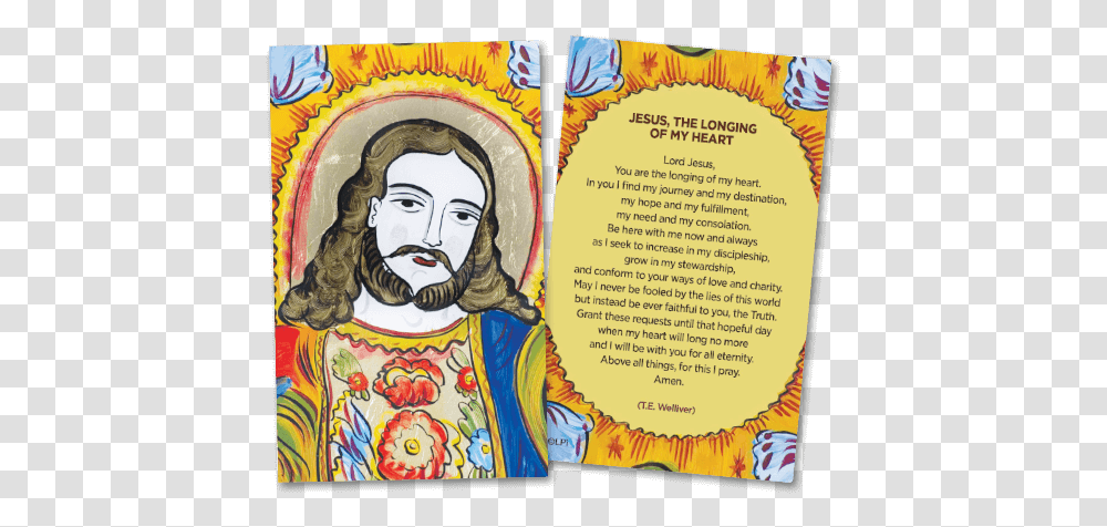 Jesus Prayer Card Visual Arts, Poster, Advertisement, Person Transparent Png