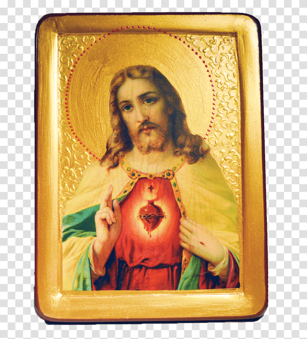 Jesus Sacred Heart, Person, Advertisement, Poster, Painting Transparent Png