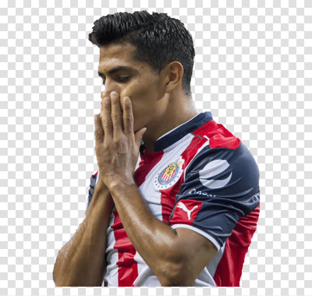 Jesus Sanchez Chivas Futbol Player, Person, Face, Shirt Transparent Png