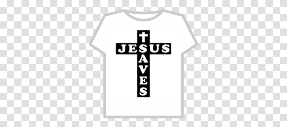 Jesus Saves Cross Roblox Cross, Clothing, Apparel, Shirt, T-Shirt Transparent Png