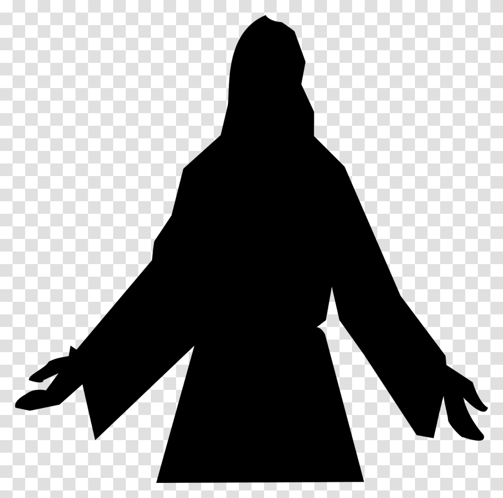 Jesus Silhouette God Silhouette, Gray, World Of Warcraft Transparent Png