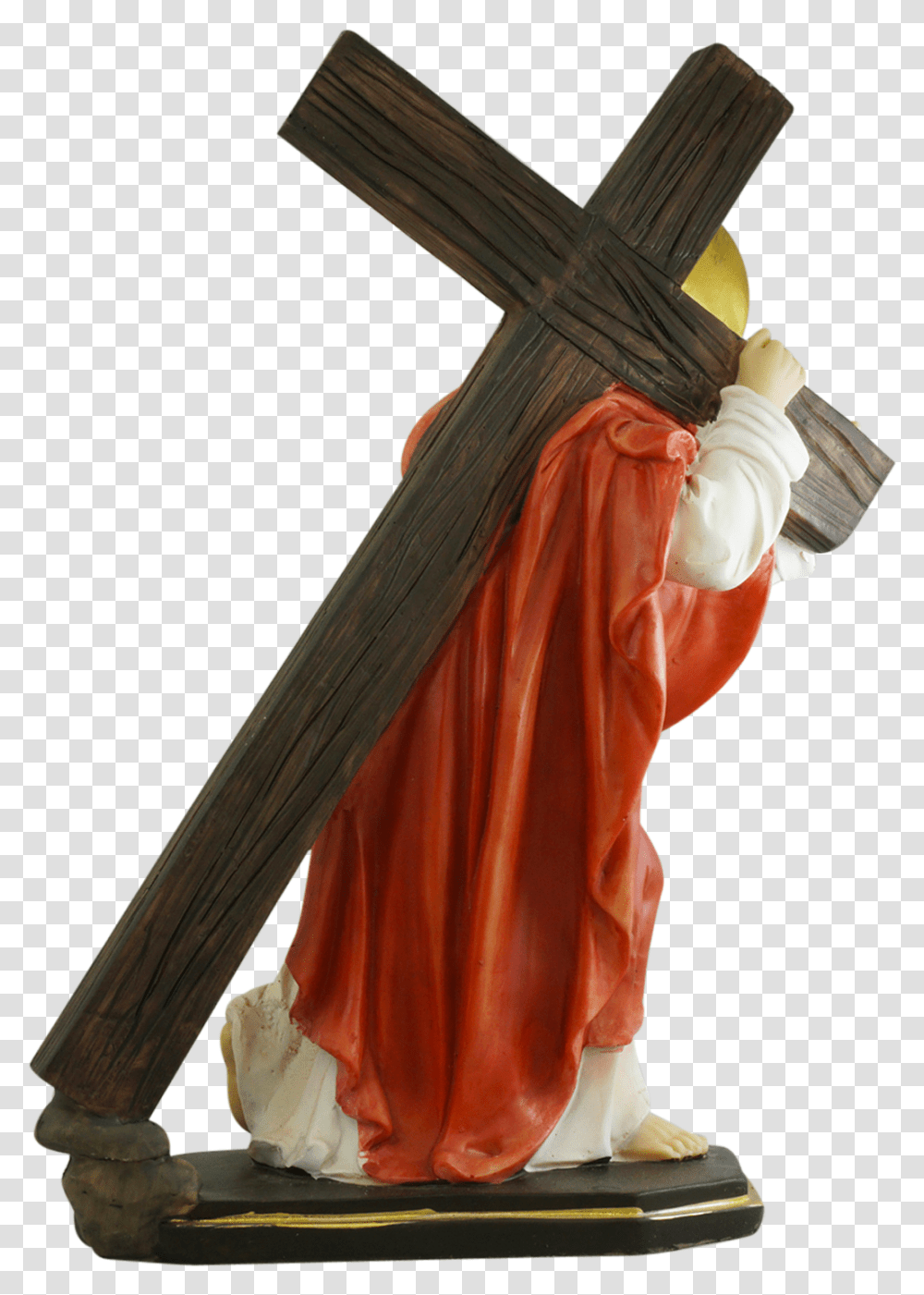 Jesus Statue Carry The Cross Christian Cross, Axe, Tool, Clothing, Apparel Transparent Png