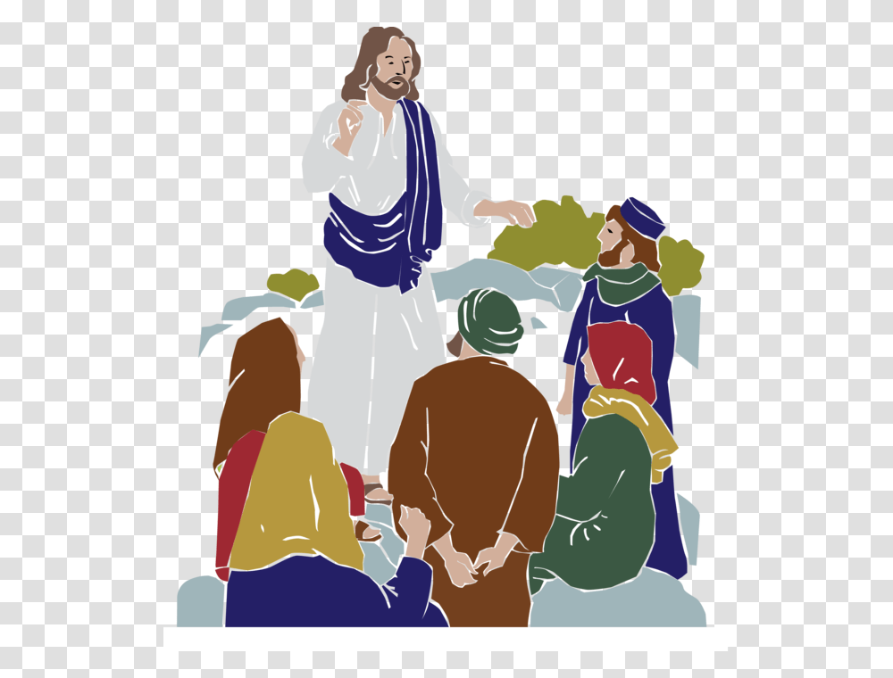 Jesus Teaching Followers Jesus Teaching Clip Art, Person, People, Crowd, Audience Transparent Png