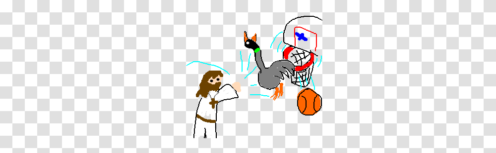 Jesus Throws A Duck Which Makes A Slam Dunk, Poster, Video Gaming, Juggling Transparent Png