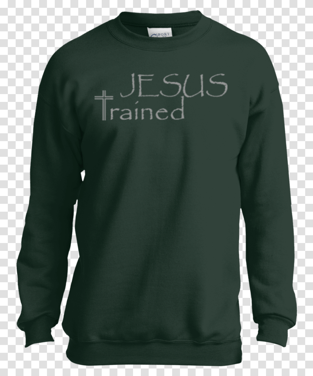 Jesus Trained Gray Font Computer Science Tshirt Design, Sleeve, Apparel, Long Sleeve Transparent Png