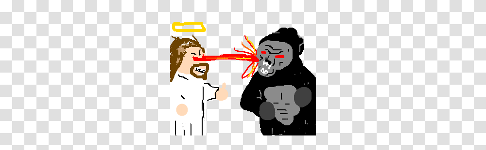 Jesus Vs King Kong Drawing, Poster, Face, Crowd, Hand Transparent Png