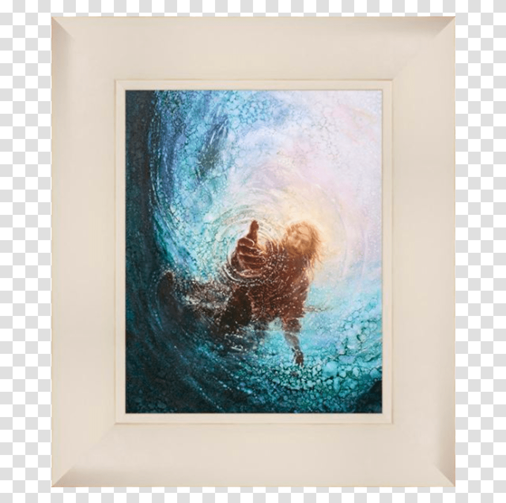 Jesus Walks On Water Hands Out, Painting, Canvas, Modern Art Transparent Png