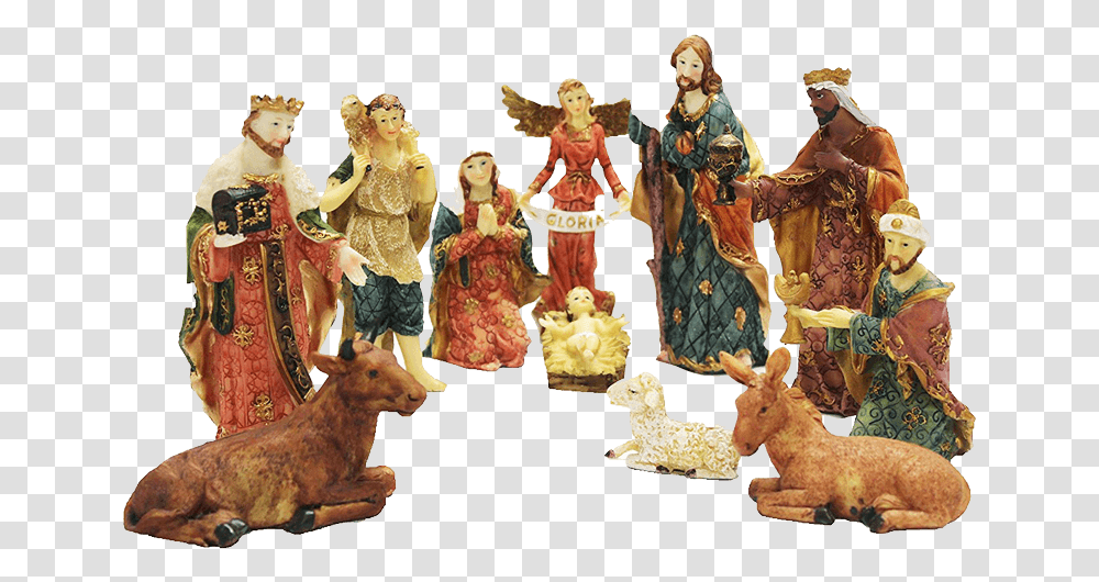 Jesuskart Christmas Nativity Set 6 Inch Kudil Set For Christmas, Figurine, Person, Human, Angel Transparent Png