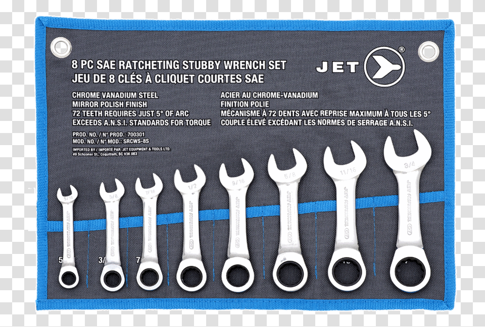 Jet Stubby Ratcheting Wrench Sets Mechanic Tools Wrench, Scissors, Blade, Weapon, Weaponry Transparent Png