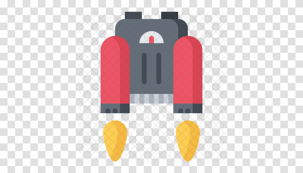 Jetpack Icon Of Flat Style Jetpack Fire, Weapon, Weaponry, Text Transparent Png