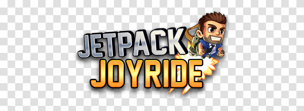 Jetpack Joyride Hack Monster Games Game Logo, Person, People, Text, Word Transparent Png