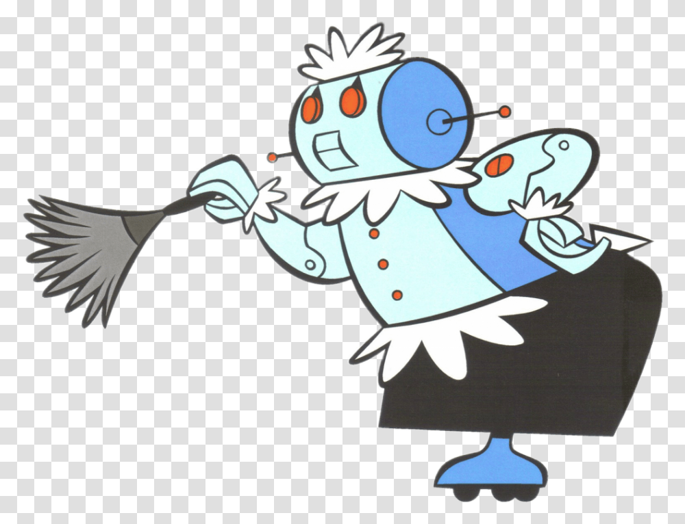 Jetsons Robot Rosie Cleaning Image Rosie The Robot, Astronaut, Doodle, Drawing, Art Transparent Png