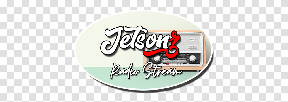 Jetsonz Music Radio Label, Text, Meal, Food, Dish Transparent Png