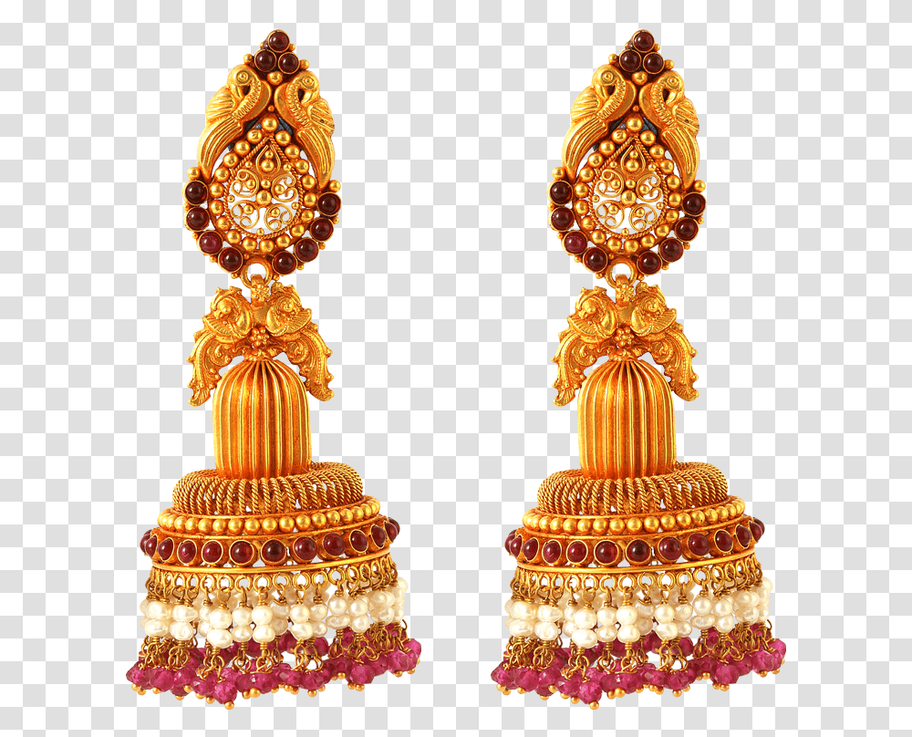Jewellers Earrings Designs Picture Earrings, Gold, Wedding Cake, Dessert, Food Transparent Png