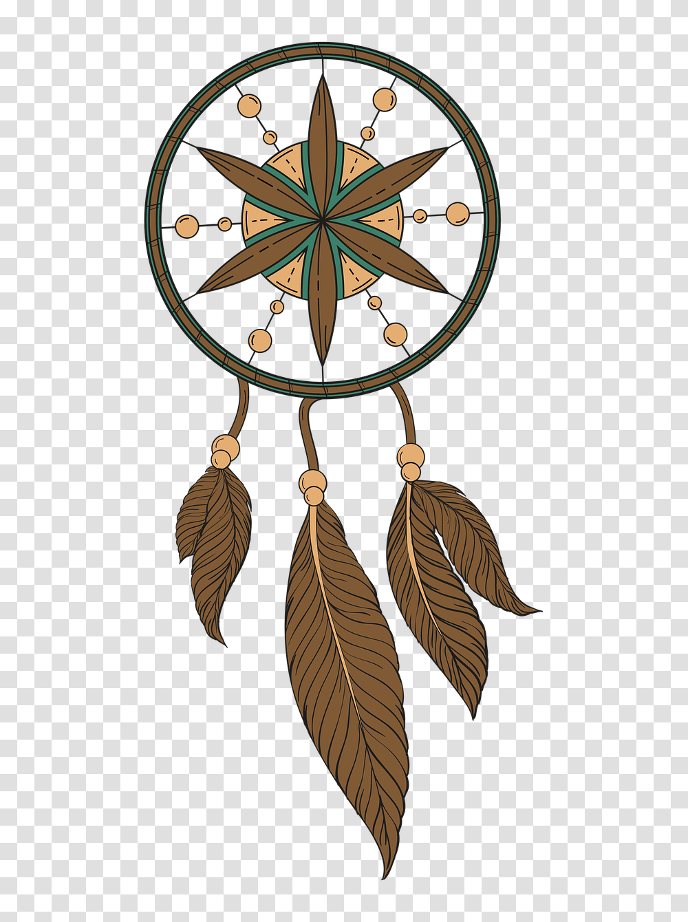 Jewelry Dream Catcher Dream Feather Indian Indians, Clock Tower, Architecture, Building, Compass Transparent Png