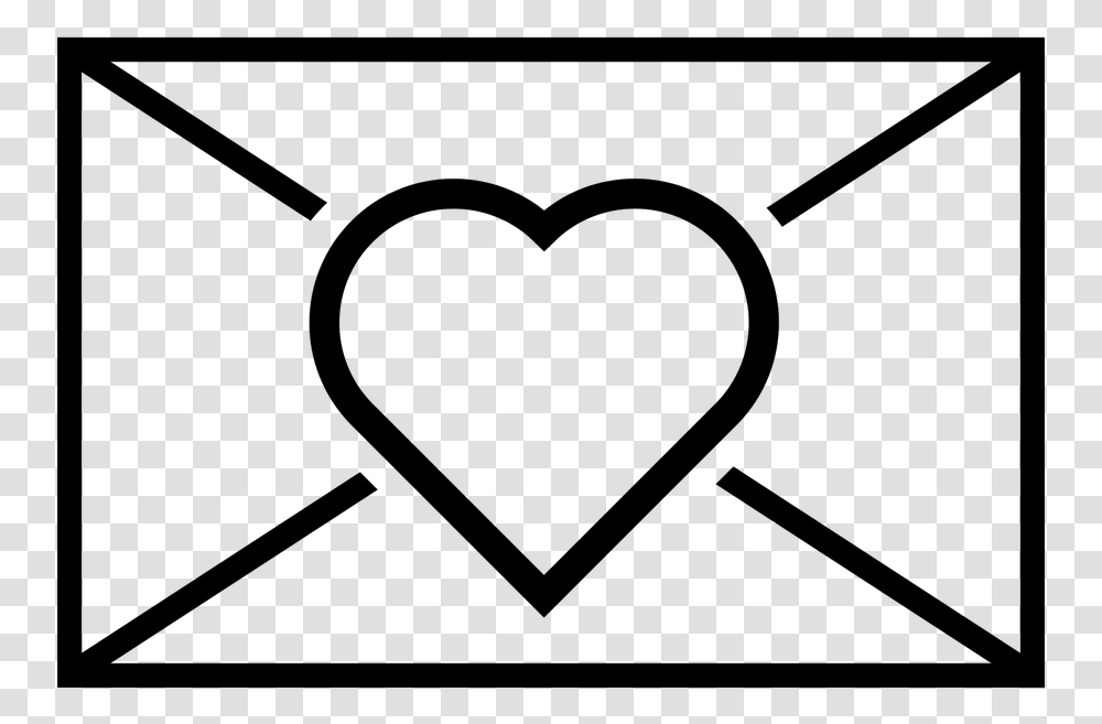 Jewelry Envelope Icon Heart Black Love Envelope With Heart, Gray, World Of Warcraft Transparent Png
