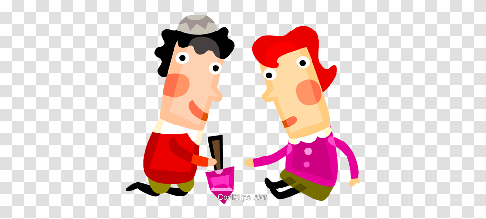 Jewish Children Playing With A Dreidel Royalty Free Vector Clip, Bottle, Sack, Bag Transparent Png