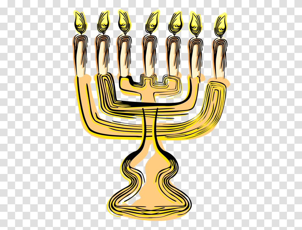 Jewish Hanukkah Menorah Candles, Emblem, Modern Art Transparent Png
