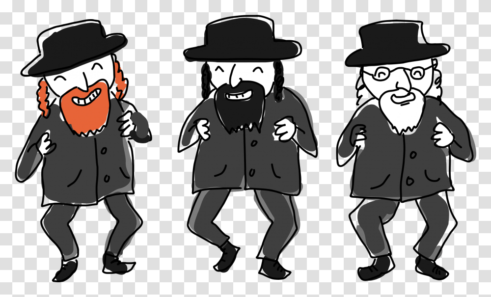 Jewish People Dancing & Free Dancingpng Jews Clipart, Hat, Clothing, Person, Stencil Transparent Png