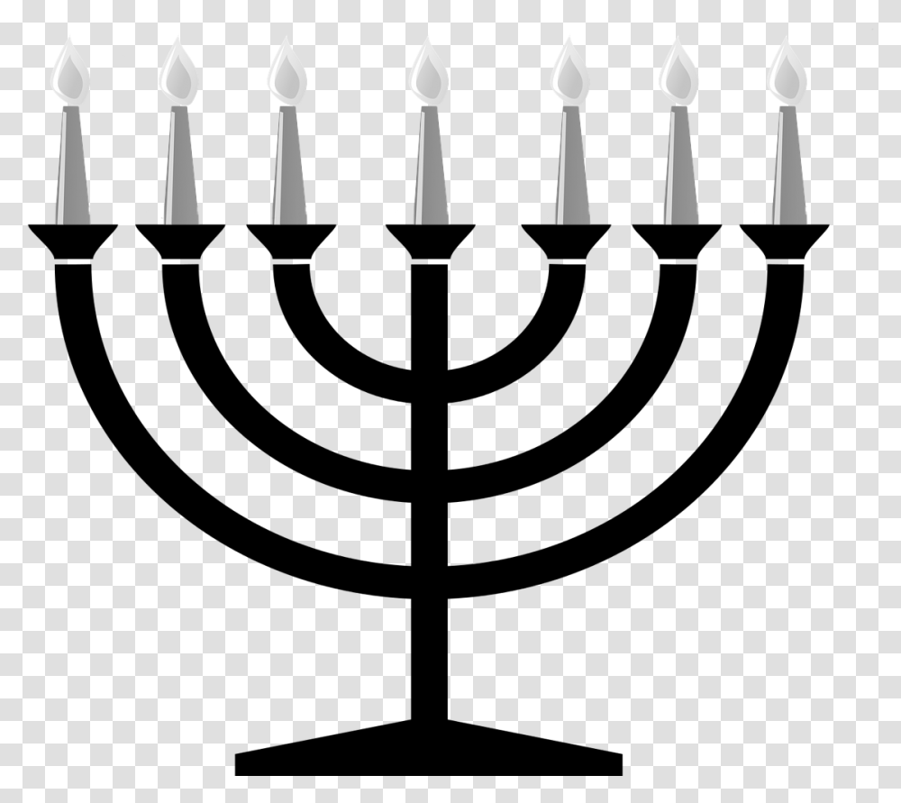 Jewish Symbolism Judaism Menorah Religious Symbol Hanukkah Yin Yang Star Of David, Fence, Railing, Picket, Cutlery Transparent Png